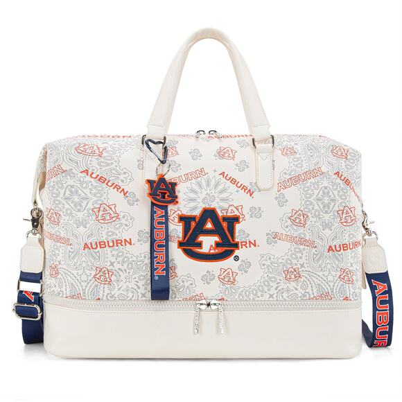 Auburn University Tigers Light Beige Duffle Travel/Gym Bag - Picture 1 of 9